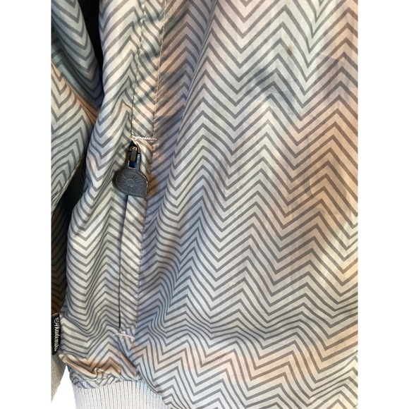 Akademiks Y2K Mens Gray Chevron Full Zip Hooded Windbreaker Jacket Large - Picture 5 of 11